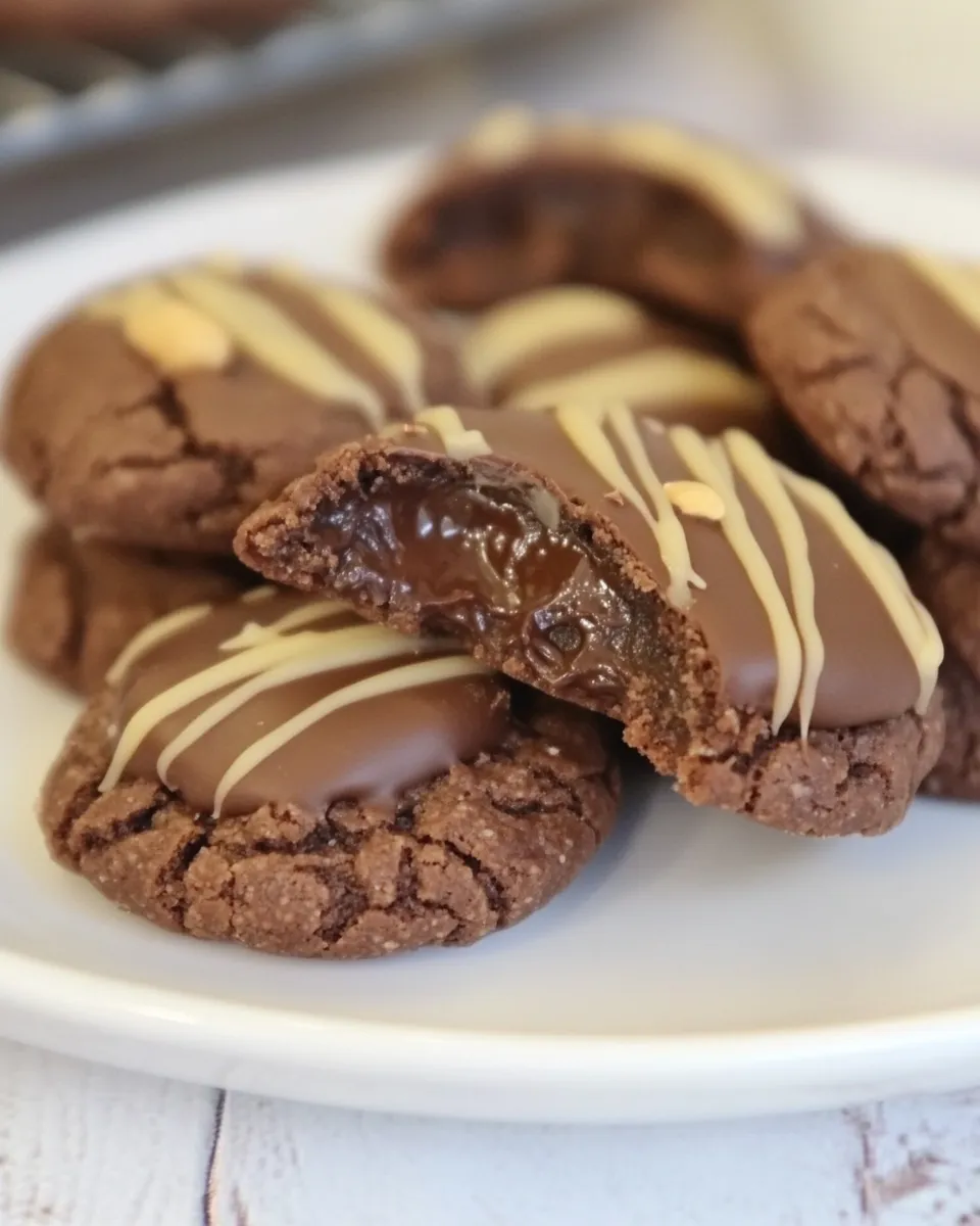 Easy Chocolate Keto Thumbprint Cookies recipe photo