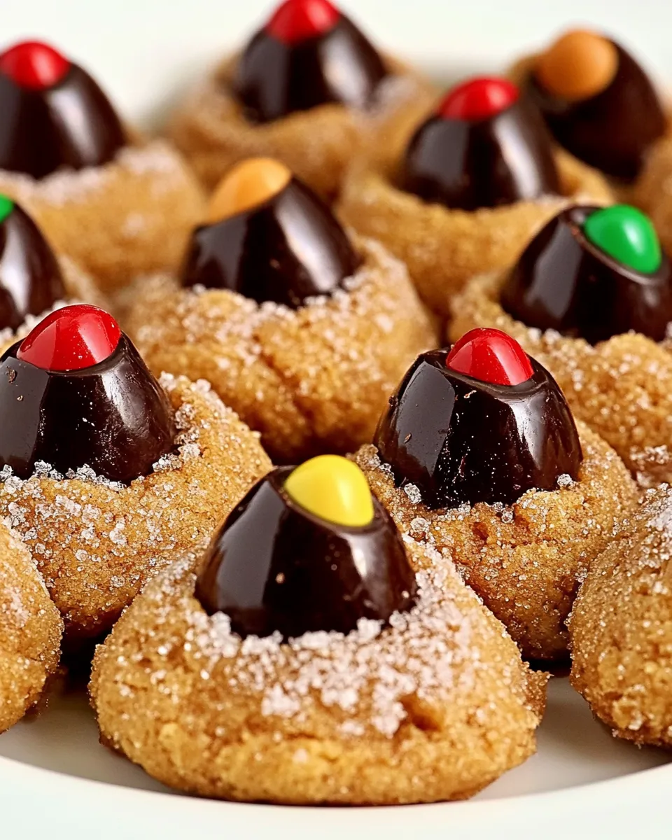 Classic Chocolate Kiss Peanut Butter Blossoms image
