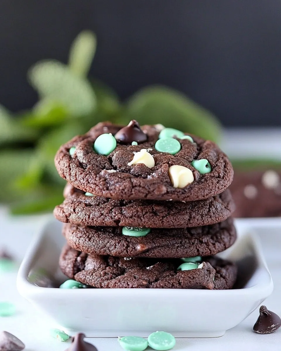 Homemade Chocolate Mint Chip Cookies recipe photo