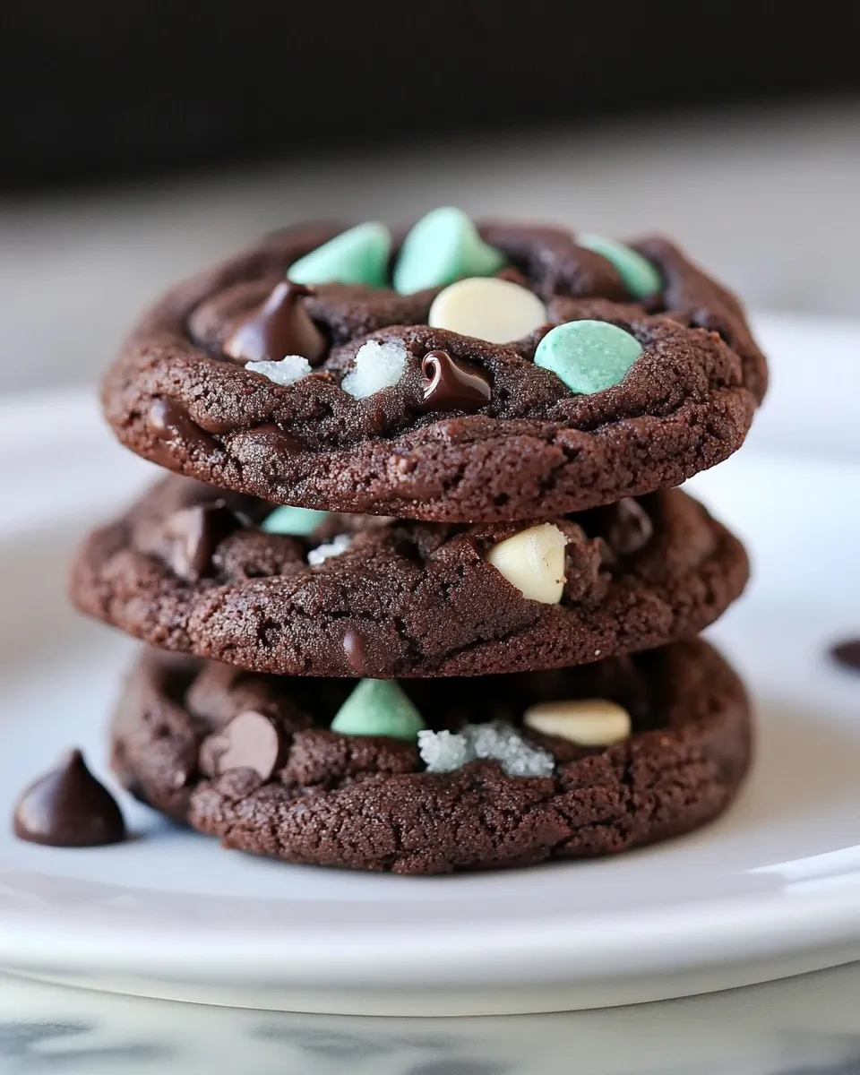 Classic Chocolate Mint Chip Cookies dish photo