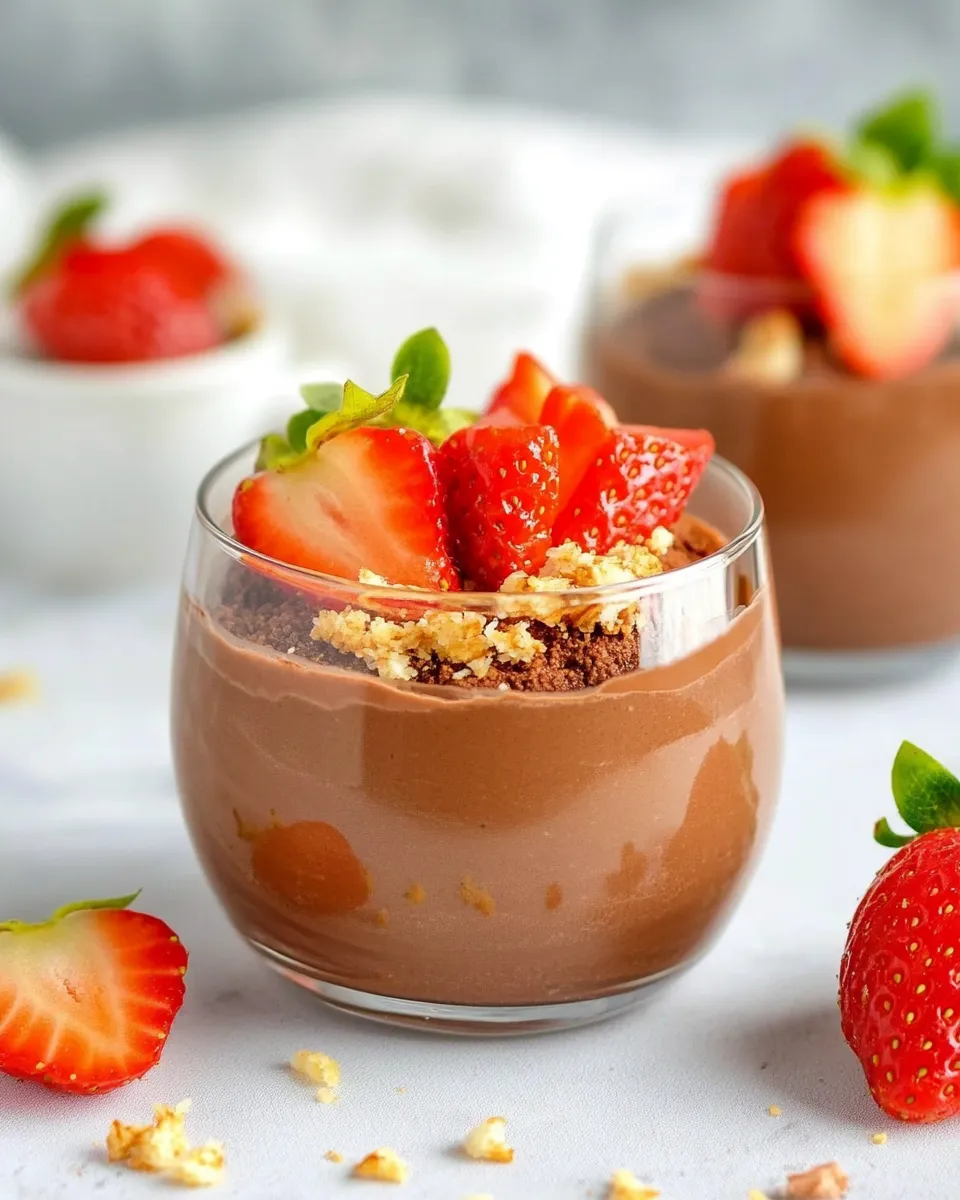 Easy Chocolate Nutella Mousse with Strawberries picture