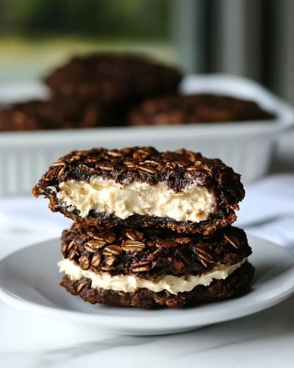 Delicious Chocolate Oatmeal Cream Pies with Vanilla Bean Buttercream shot