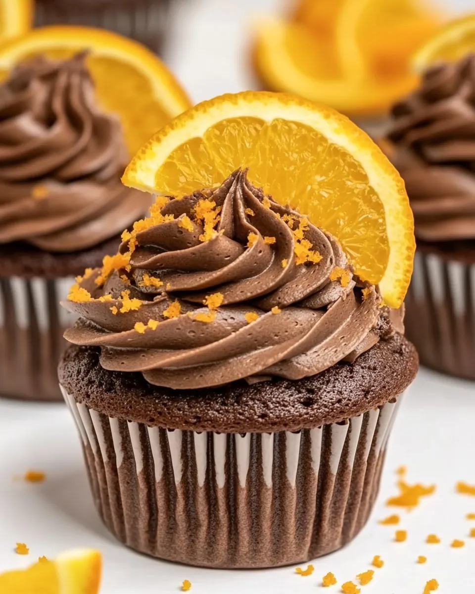 Homemade Chocolate Orange Cupcakes photo