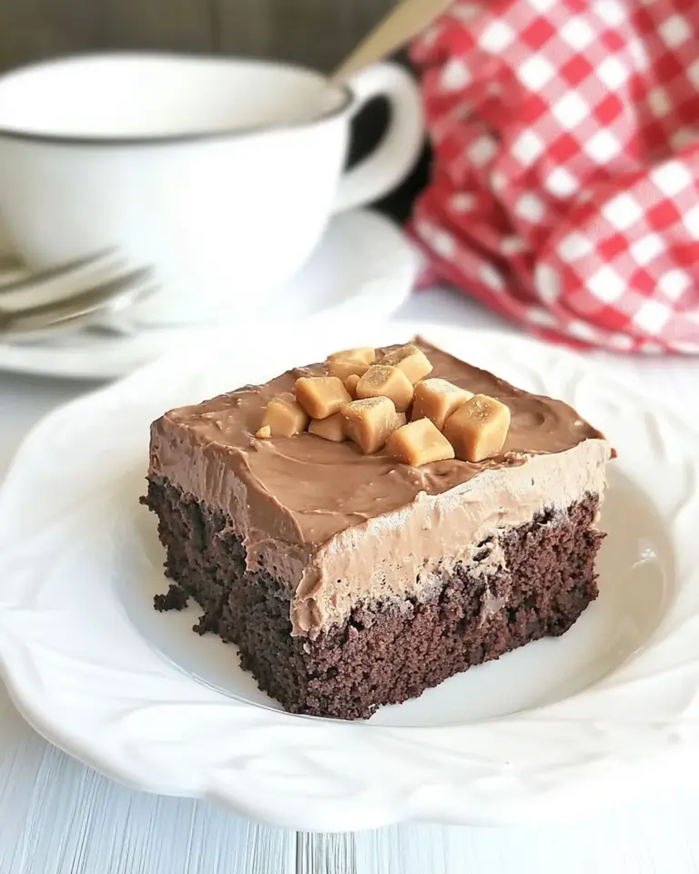 Homemade Chocolate Peanut Butter Poke Cake photo