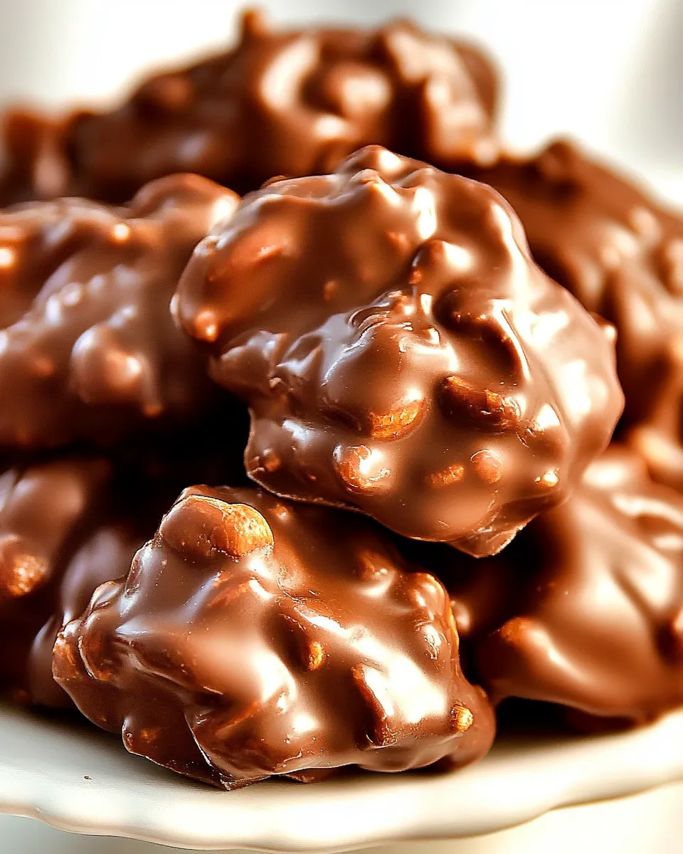 Homemade Chocolate Peanut Clusters recipe photo