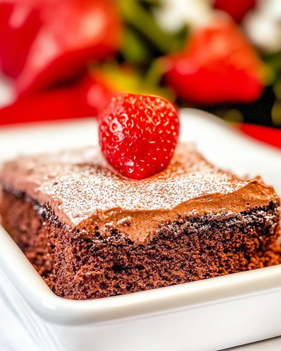 Homemade Chocolate Poke Cake photo