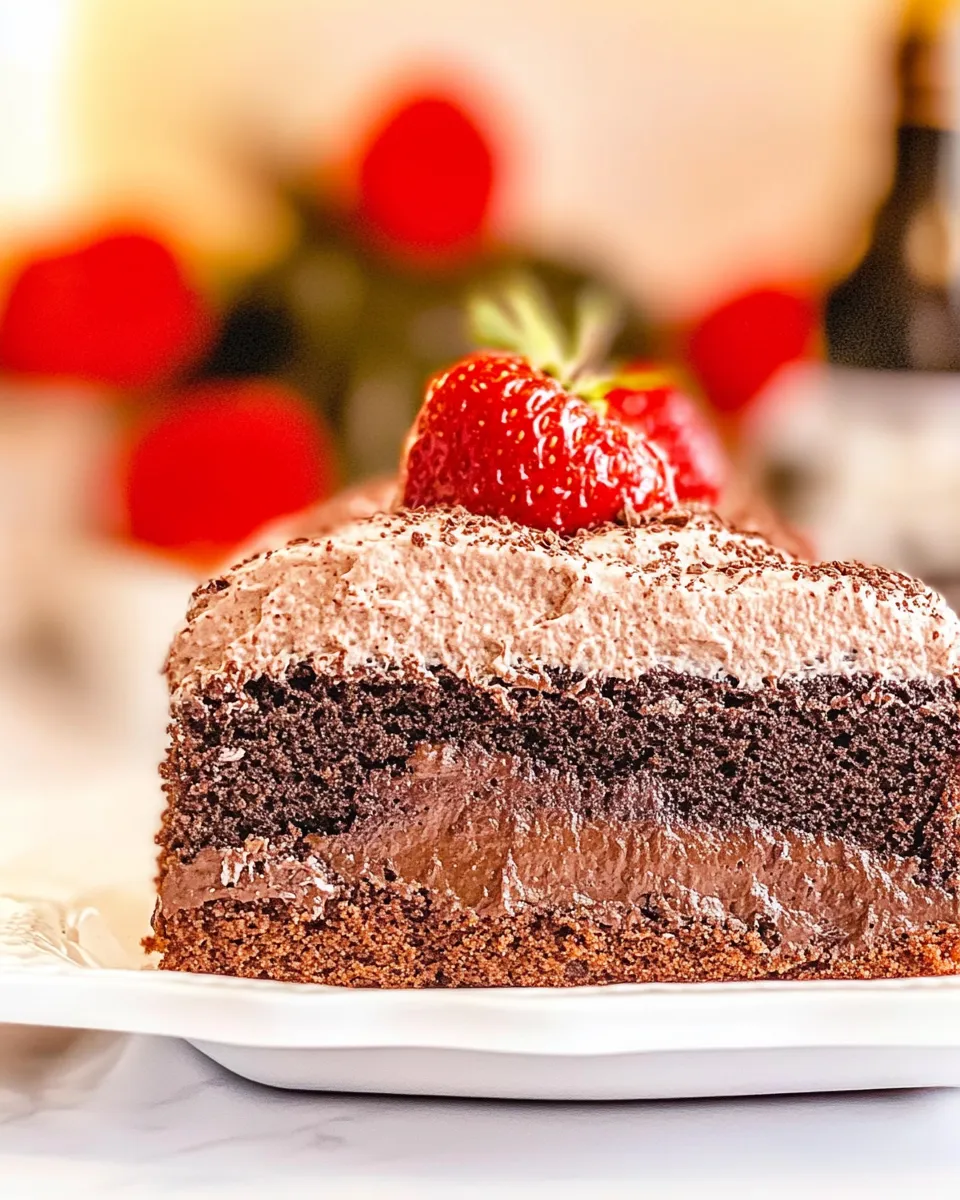 Easy Chocolate Poke Cake dish photo