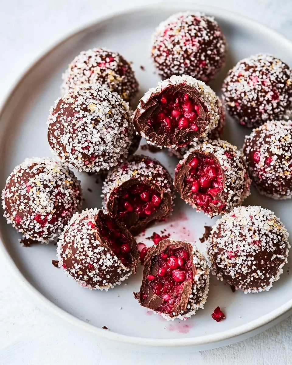 Delicious Chocolate Raspberry Truffles recipe photo