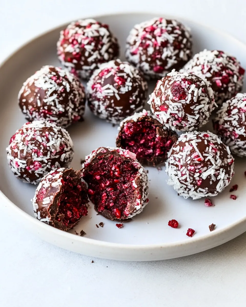 Classic Chocolate Raspberry Truffles image