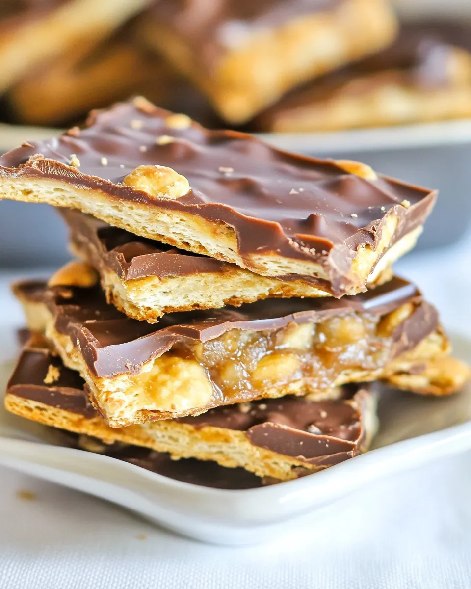 Delicious Chocolate Saltine Toffee image