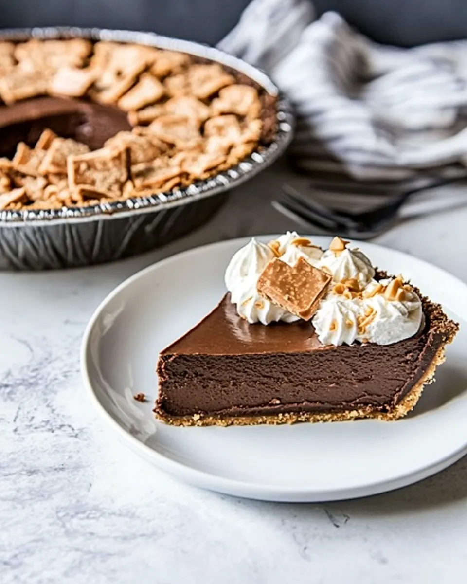 Homemade Chocolate and Peanut Butter Pie photo