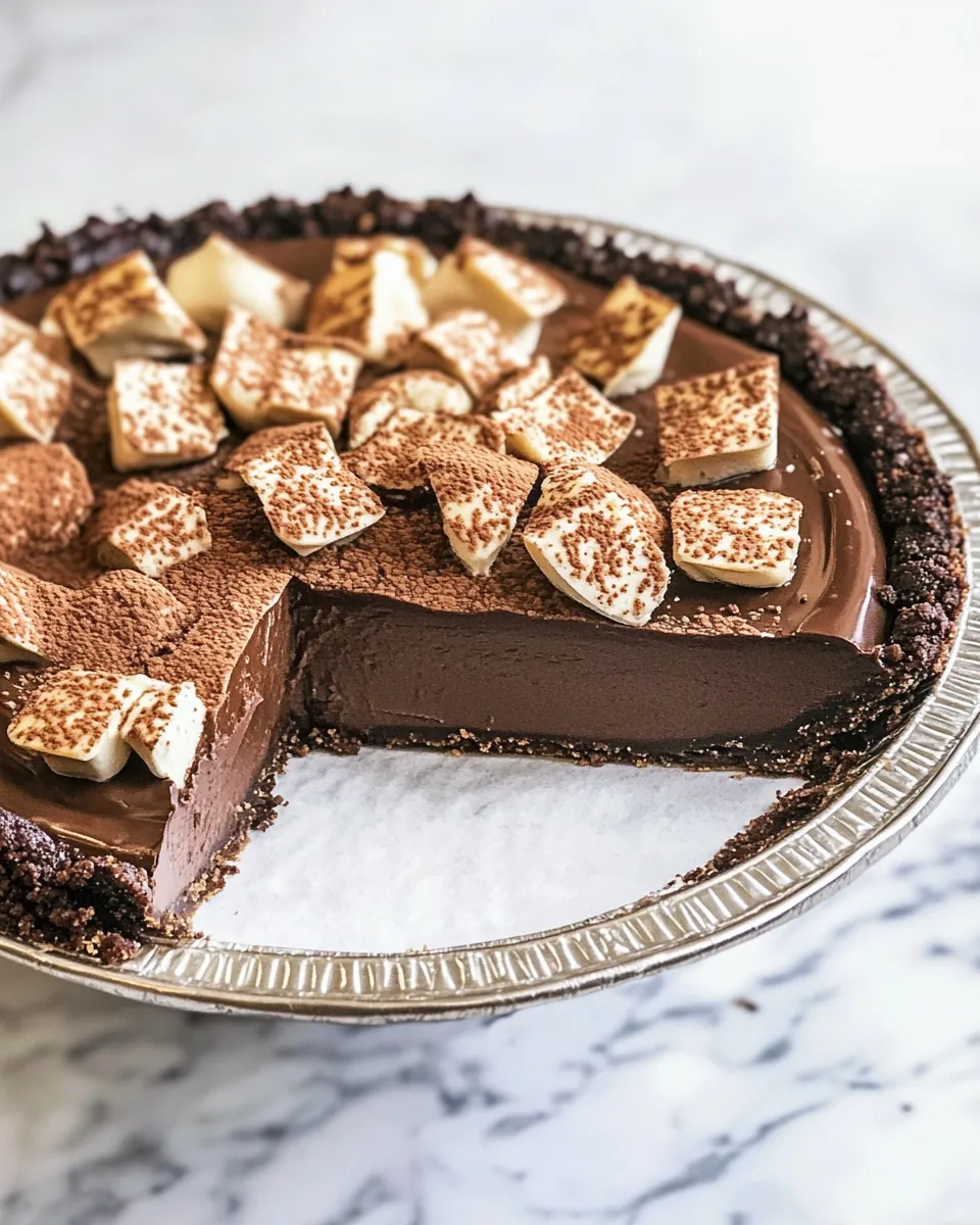 Classic Chocolate and Peanut Butter Pie recipe image