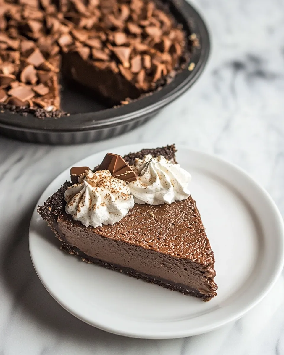 Easy Chocolate and Peanut Butter Pie dish photo