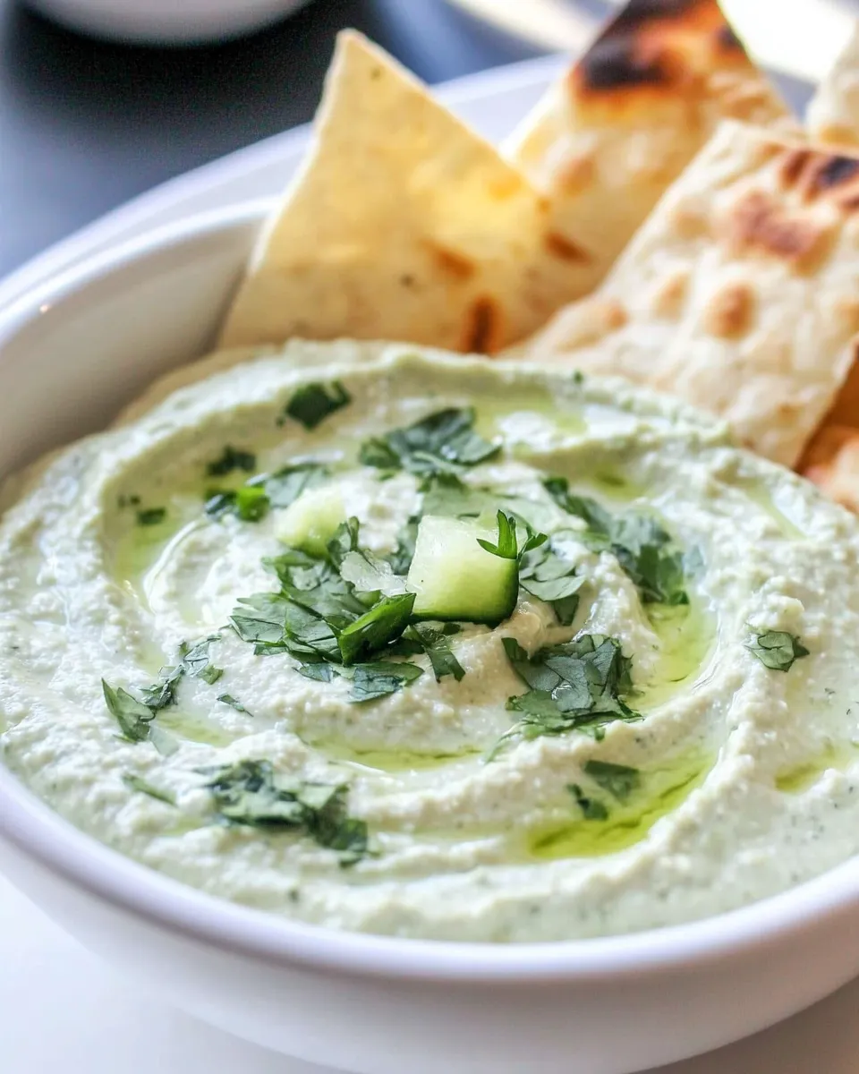 Homemade Cilantro Lime White Bean Hummus. recipe photo