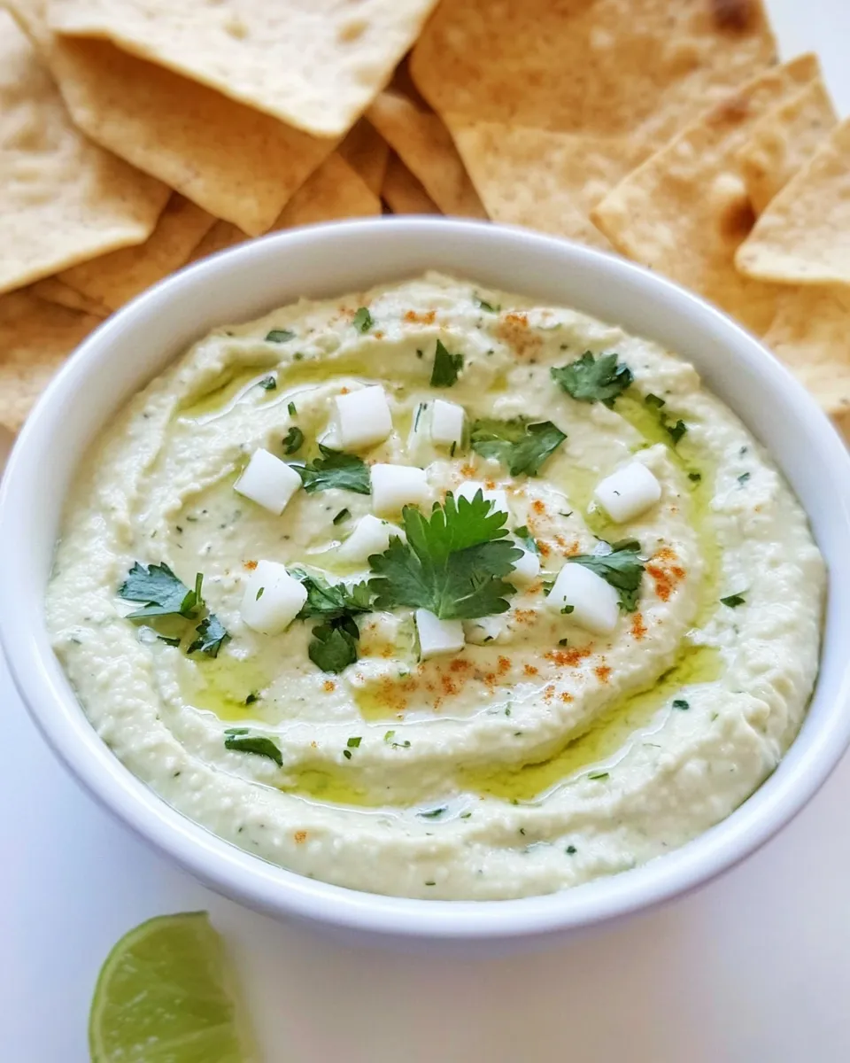 Delicious Cilantro Lime White Bean Hummus. picture