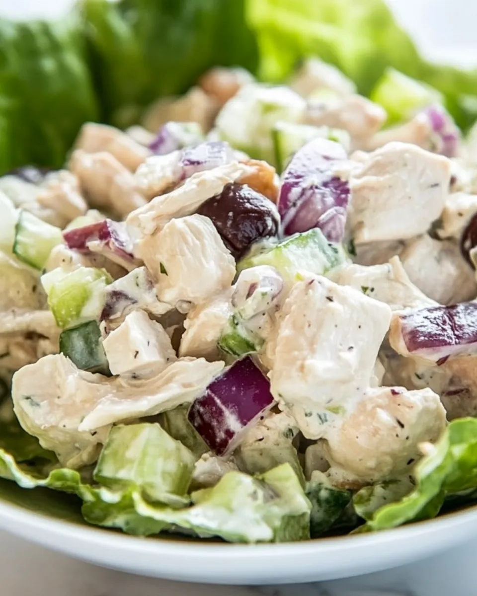 Easy Clean Eating Chicken Salad food shot