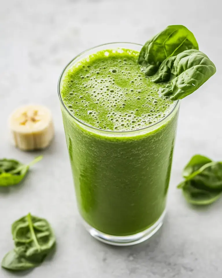 Homemade Coconut Banana Green Smoothie photo