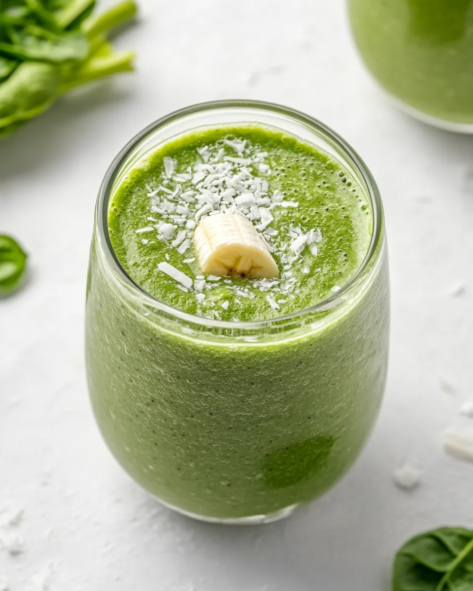 Classic Coconut Banana Green Smoothie image