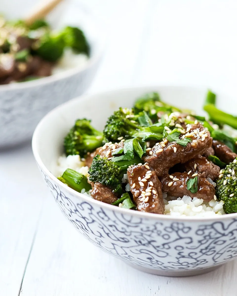Delicious Coconut Beef & Broccoli Stir Fry Rice Bowls dish photo