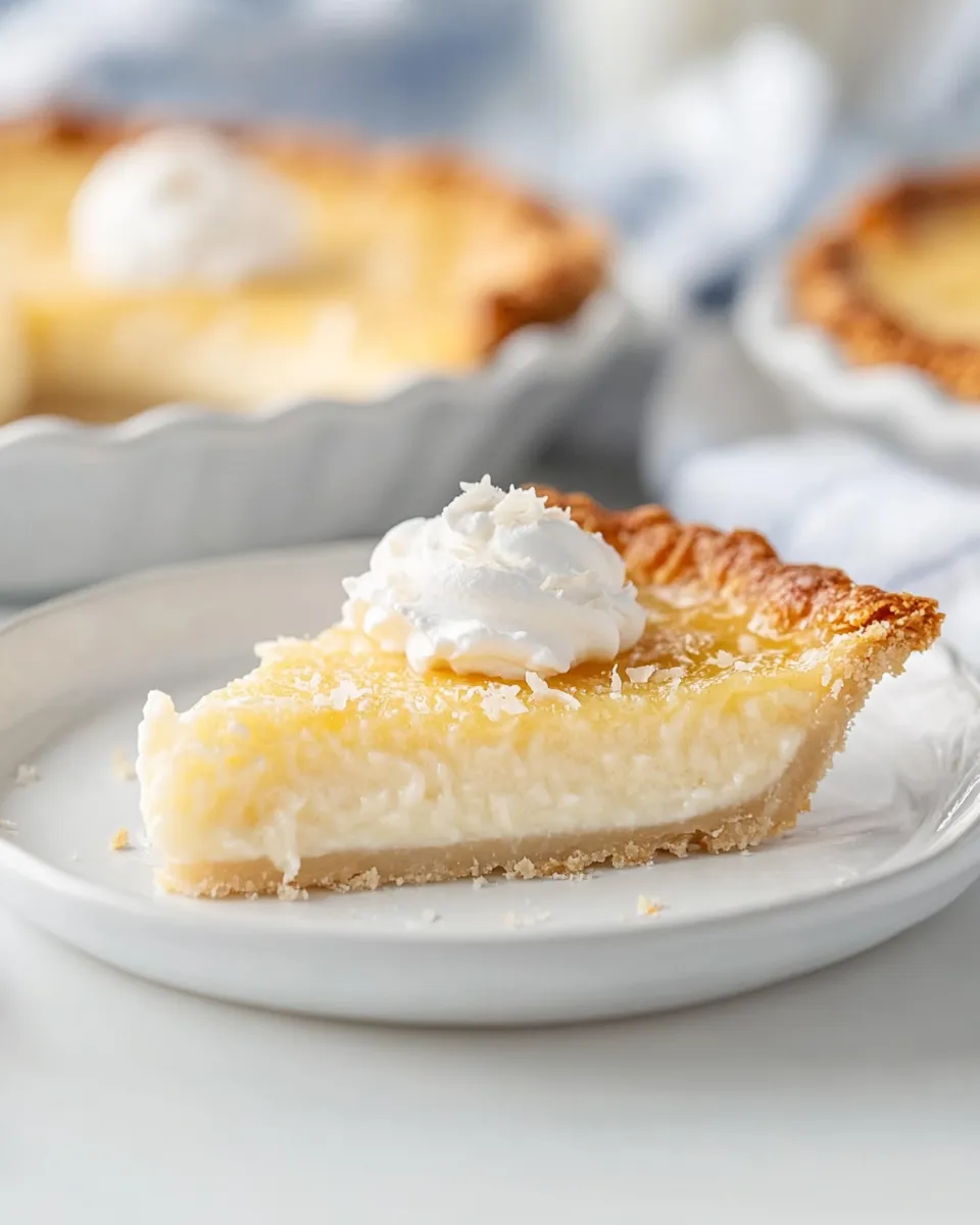 Classic Coconut Custard Pie image