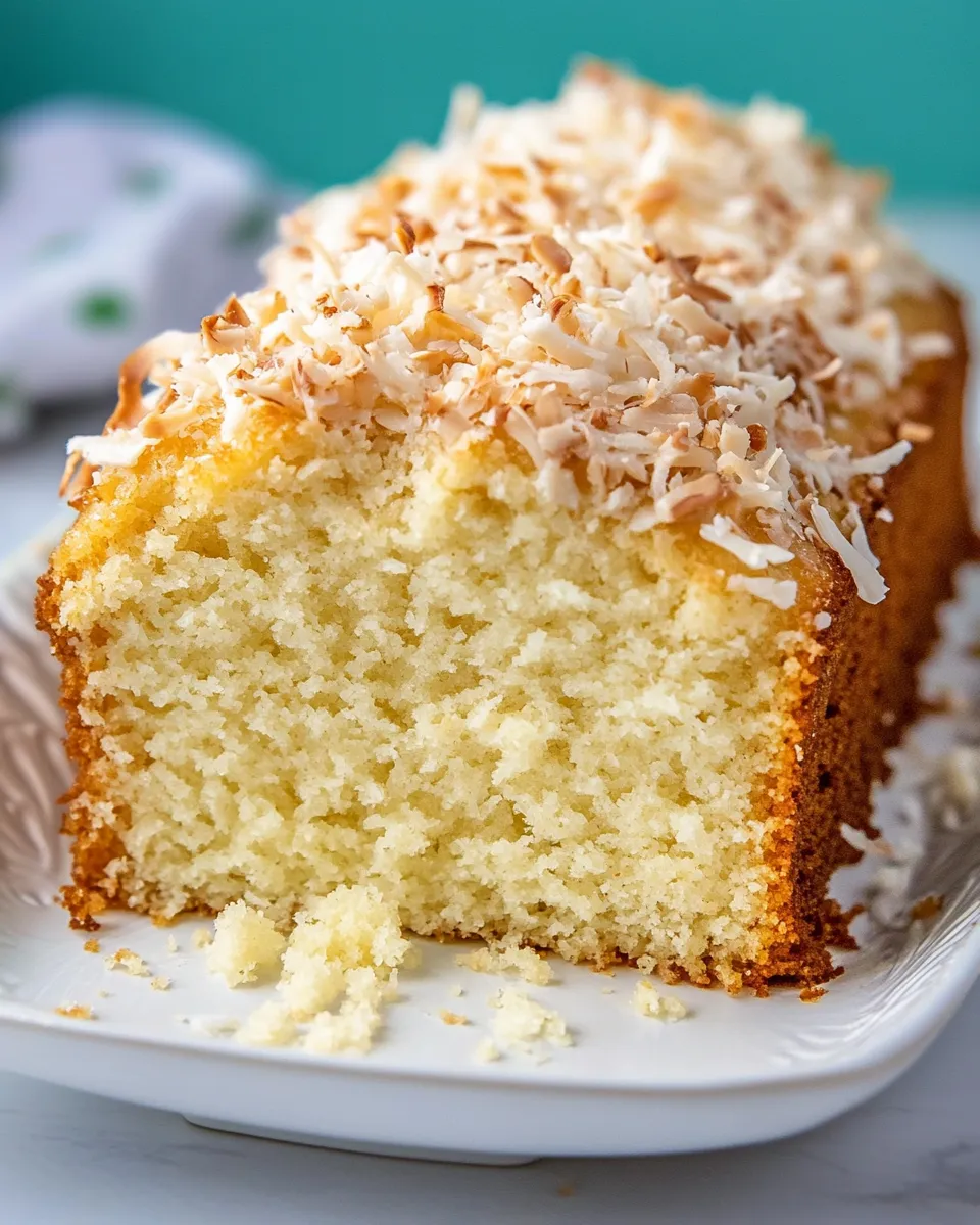 Easy Coconut Pound Cake food shot
