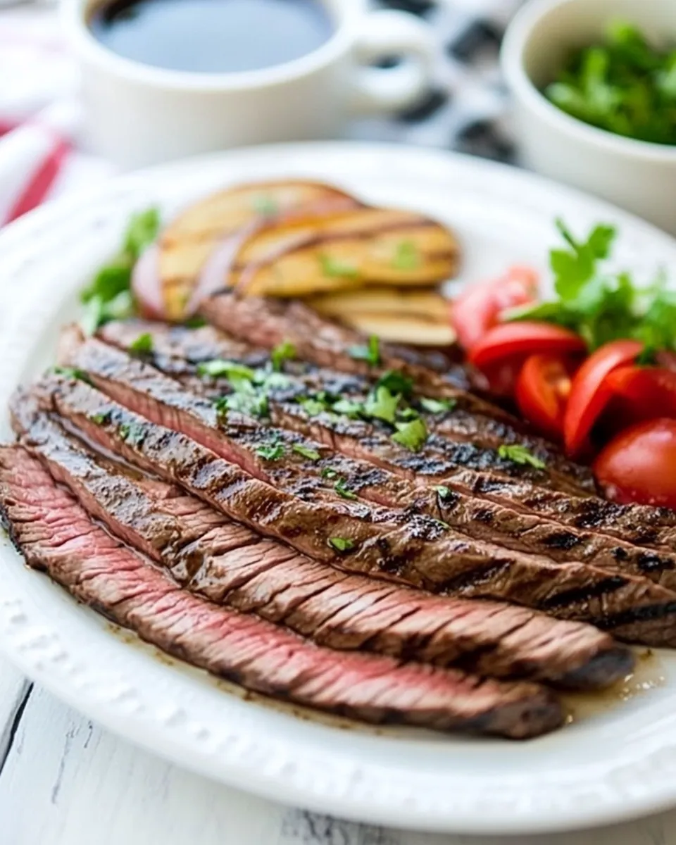 Delicious Coffee and Soy Marinated Flank Steak recipe photo
