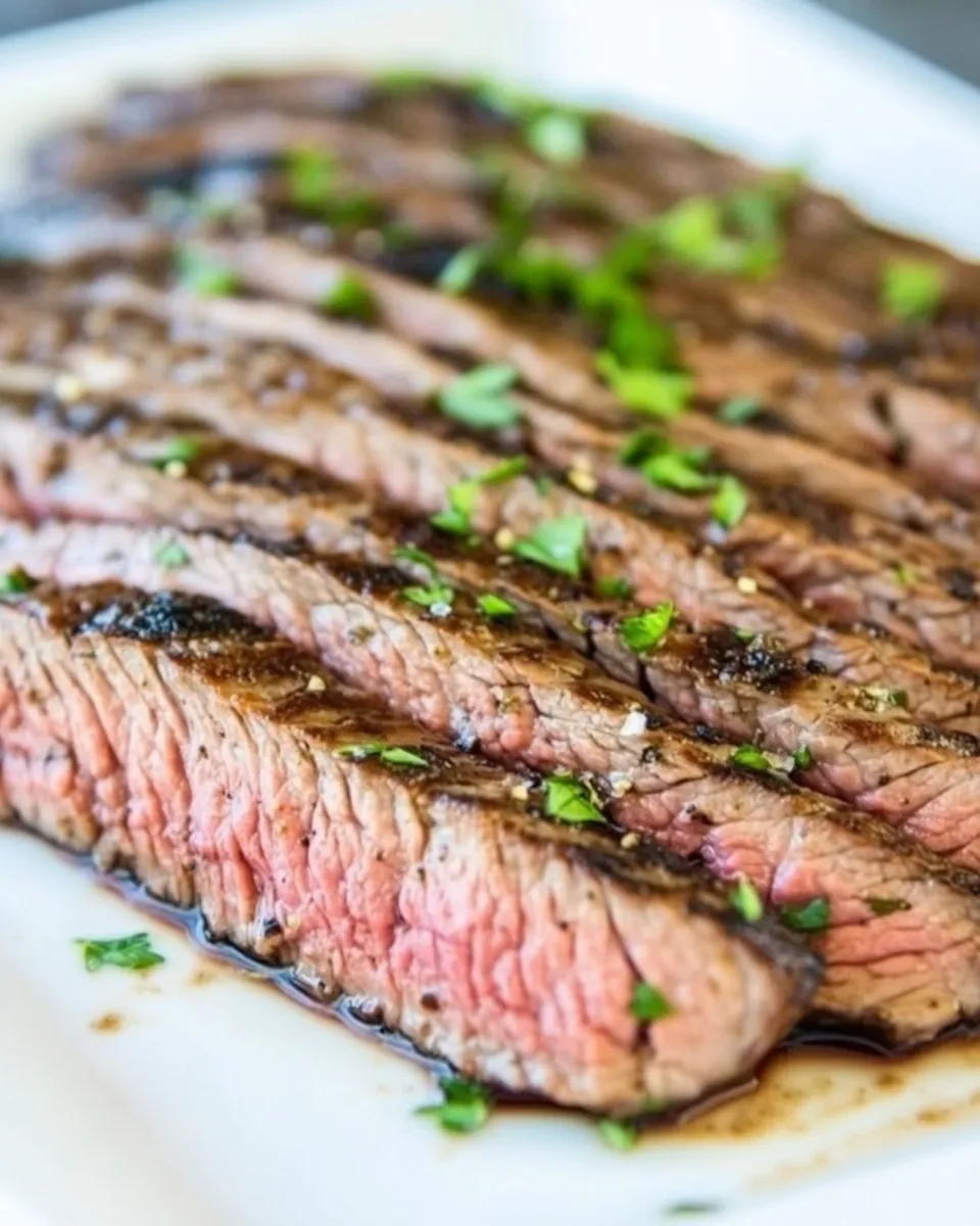 Homemade Coffee and Soy Marinated Flank Steak dish photo