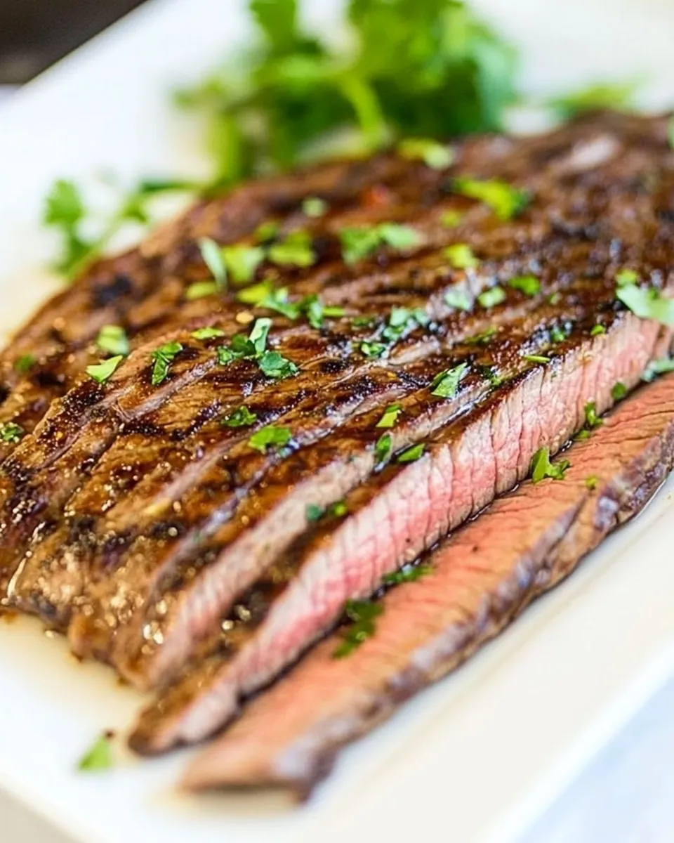 Easy Coffee and Soy Marinated Flank Steak food shot