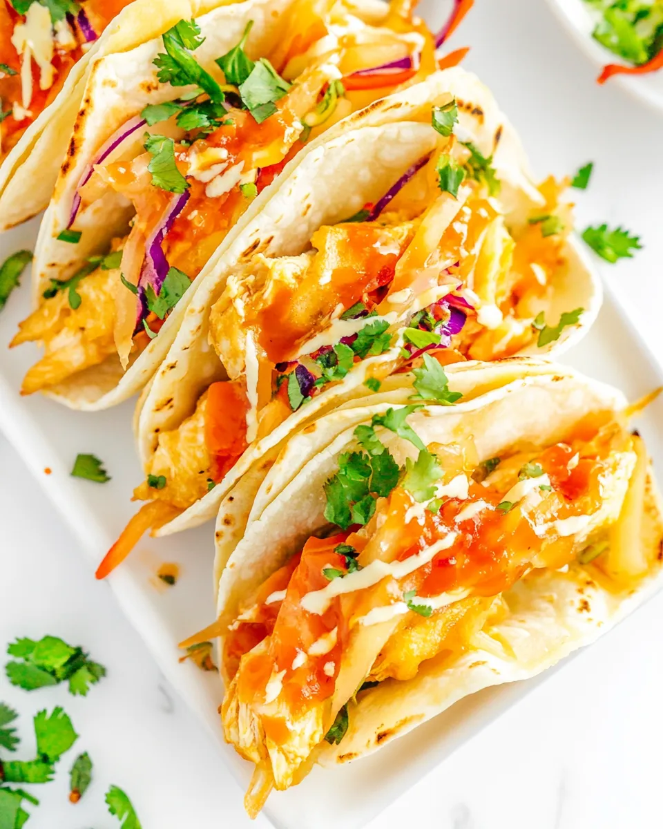 Easy Copycat Applebees Chicken Wonton Tacos food shot