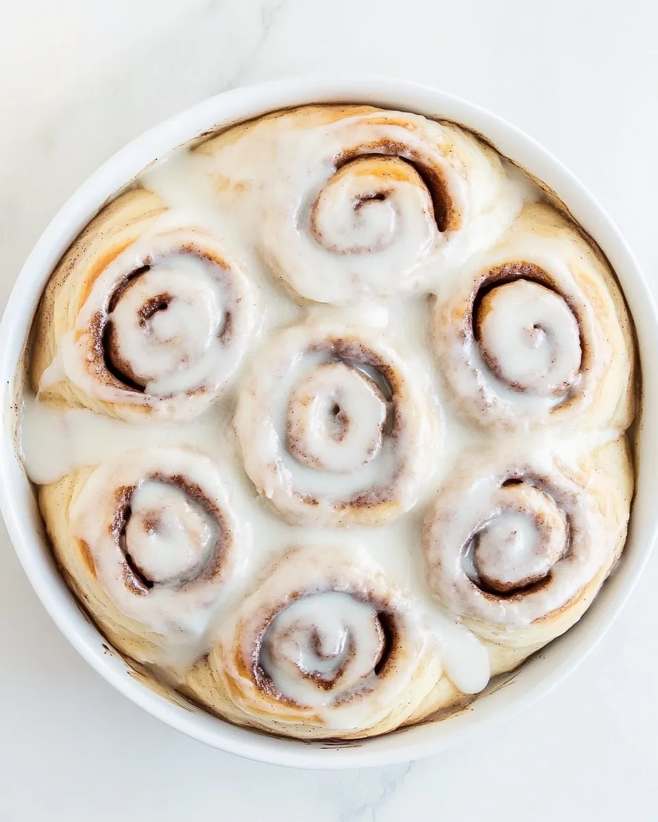 Delicious Copycat Cinnabon Cinnamon Rolls plate image
