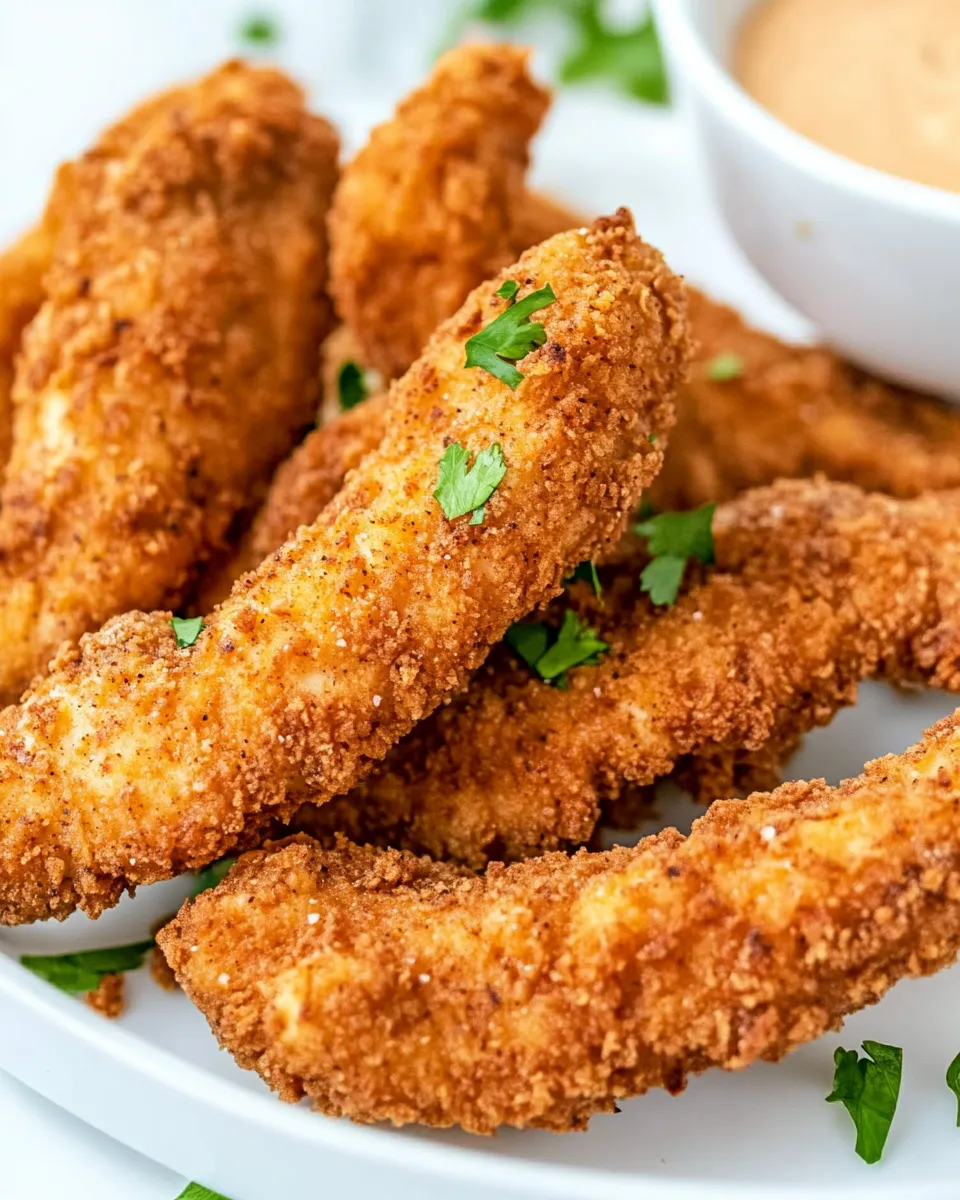 Delicious Copycat Raising Canes Chicken Fingers plate image