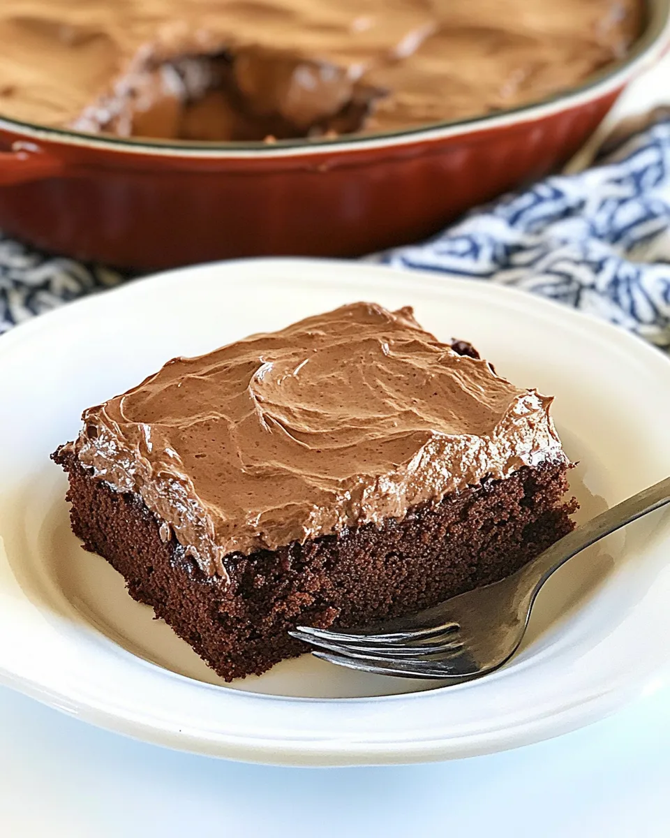 Classic Cracker Barrel Double Chocolate Fudge Coca-Cola Cake dish photo