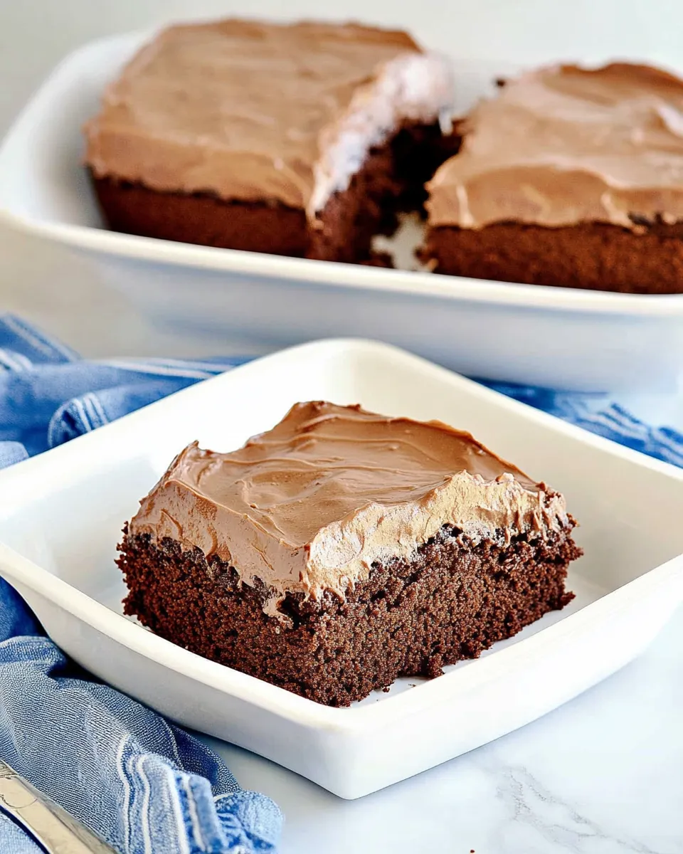 Delicious Cracker Barrel Double Chocolate Fudge Coca-Cola Cake plate image
