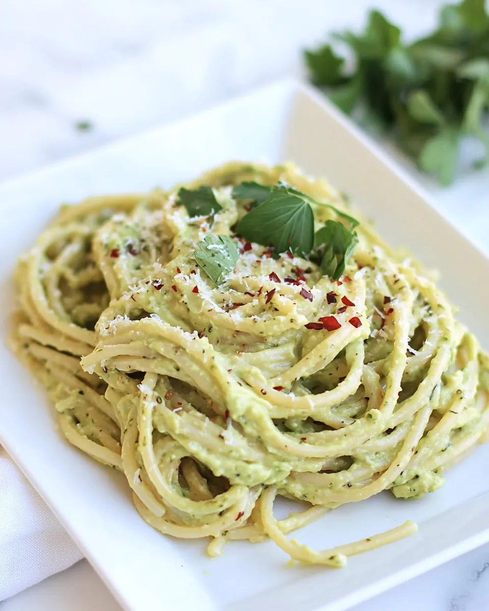 Homemade Creamy Avocado and Gouda Cheese Pasta recipe photo