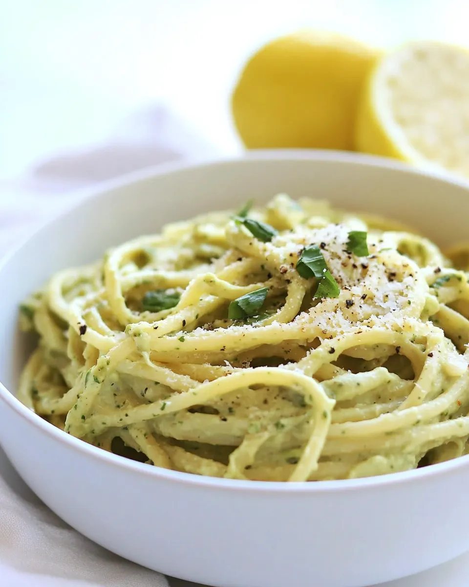 Classic Creamy Avocado and Gouda Cheese Pasta dish photo