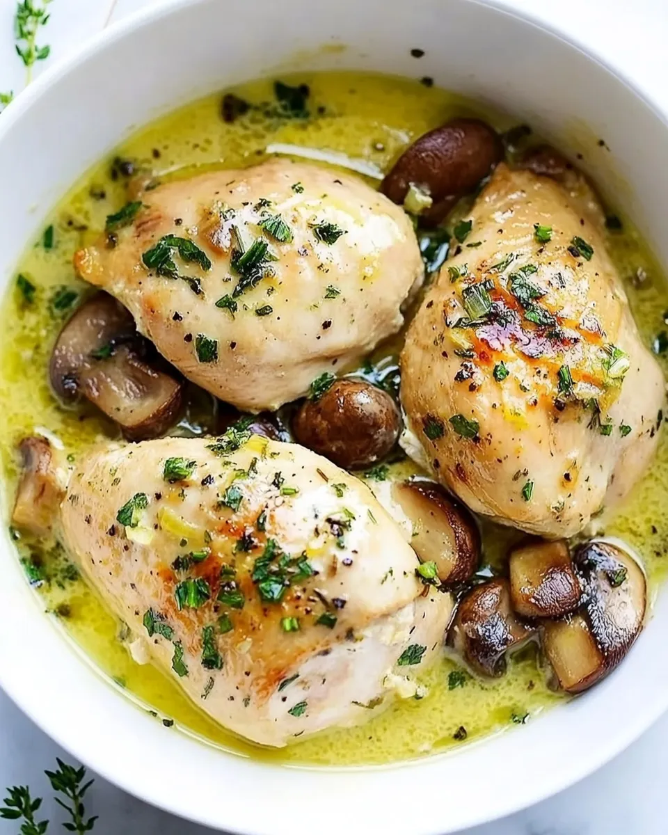 Classic Creamy Garlic Mushroom Chicken (Instant Pot) dish photo