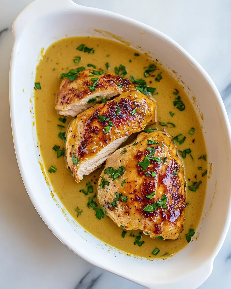 Delicious Creamy Honey Mustard Chicken dish photo