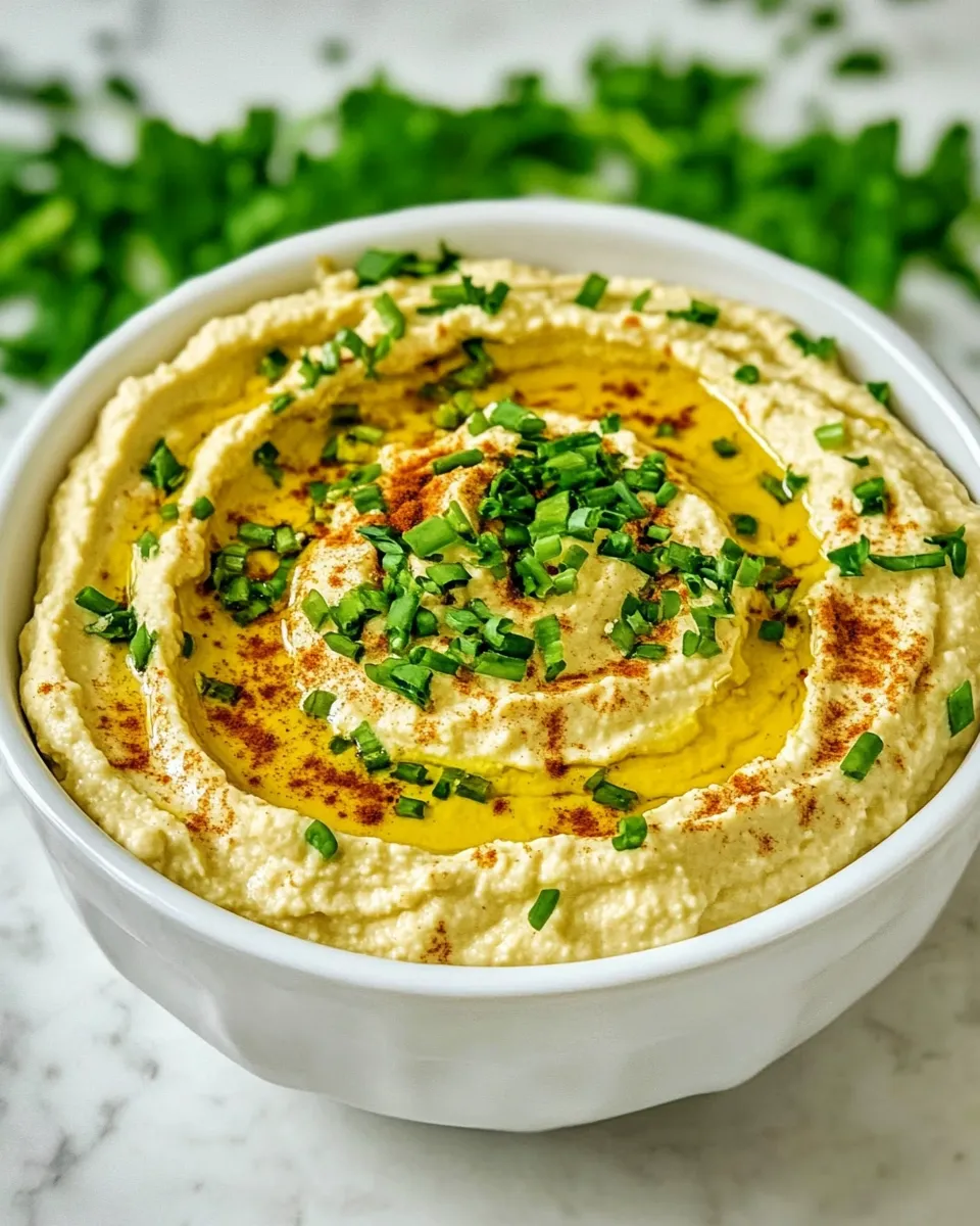 Homemade Creamy Hummus with Yogurt recipe photo