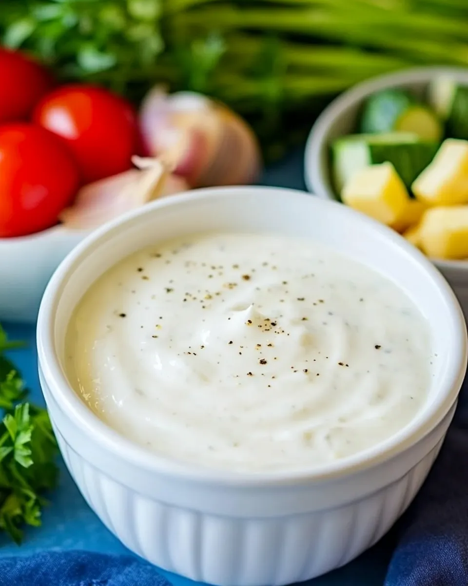 Delicious Creamy Parmesan Dressing (Carrabbas copycat) plate image