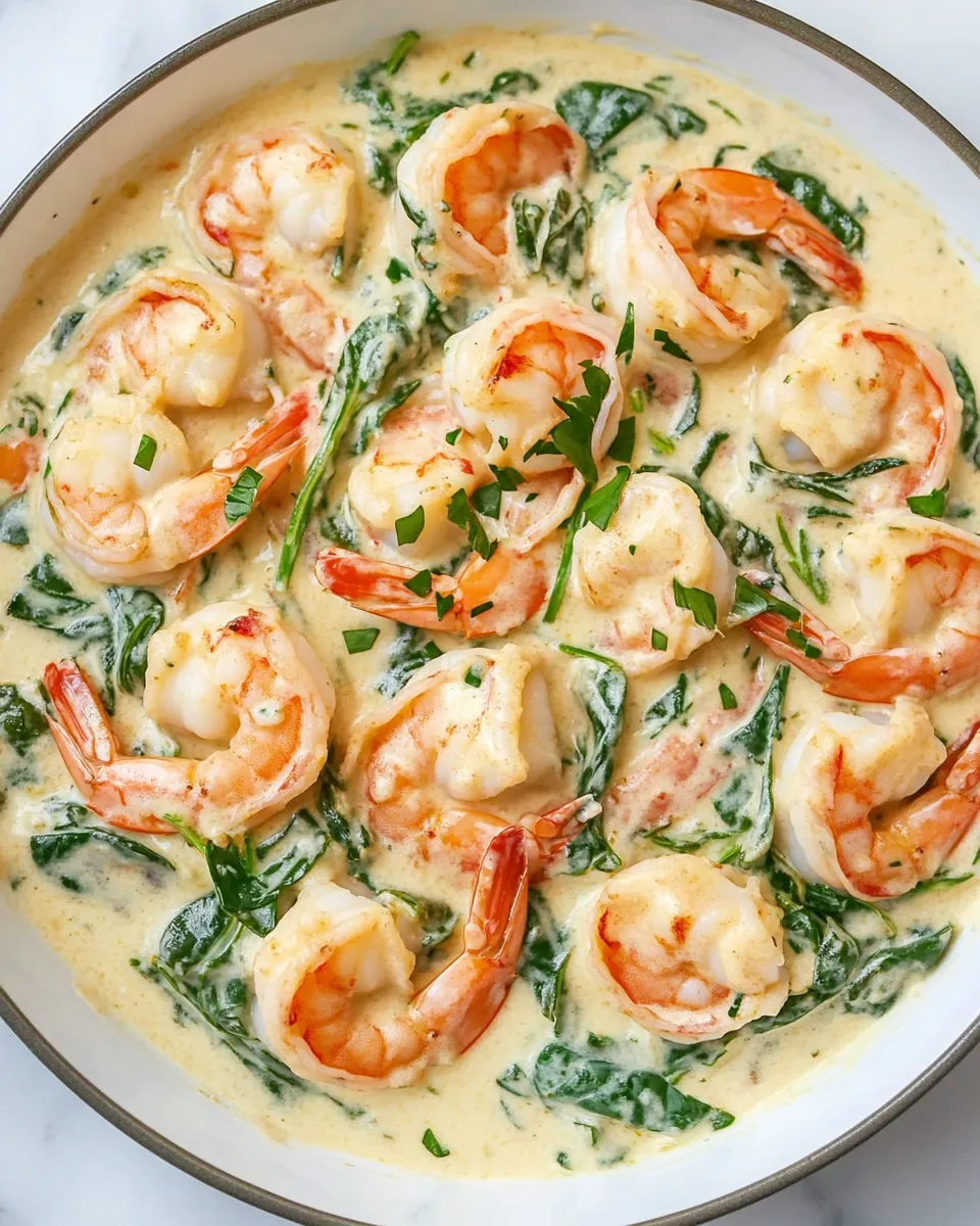 Homemade Creamy Parmesan and Spinach Shrimp recipe photo