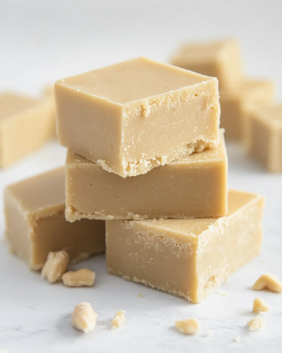 Delicious Creamy Peanut Butter Fudge food shot