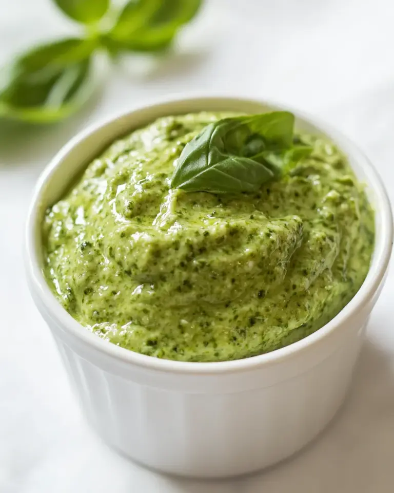 Homemade Creamy Pesto Sauce recipe photo