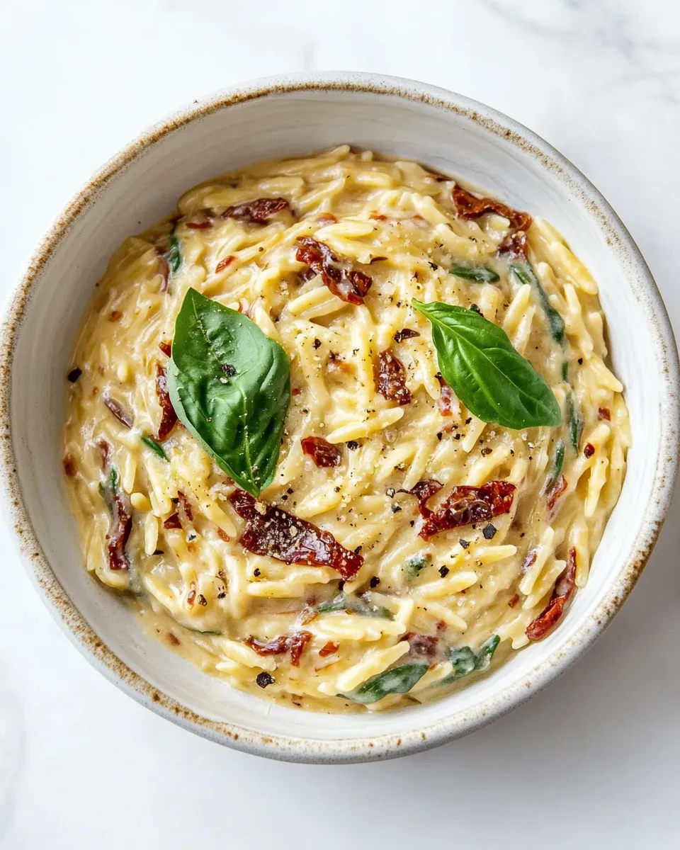 Easy Creamy Tuscan Orzo recipe photo