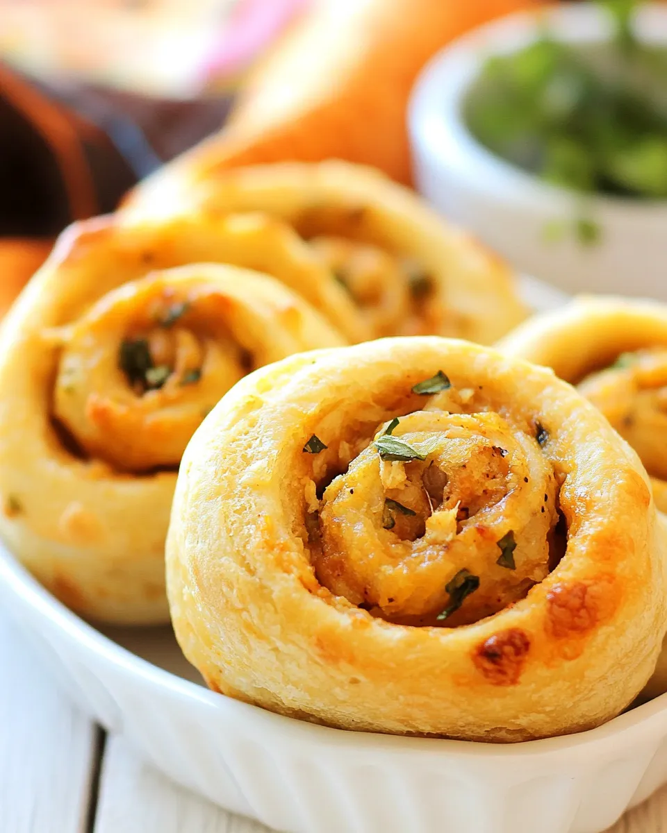 Easy Crescent Chicken Taco Pinwheels recipe photo