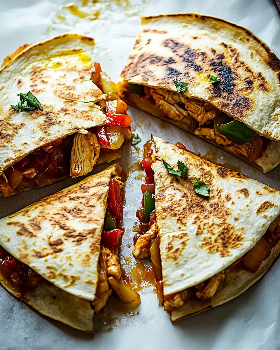 Classic Crispy Baked Chicken Fajita Quesadillas image