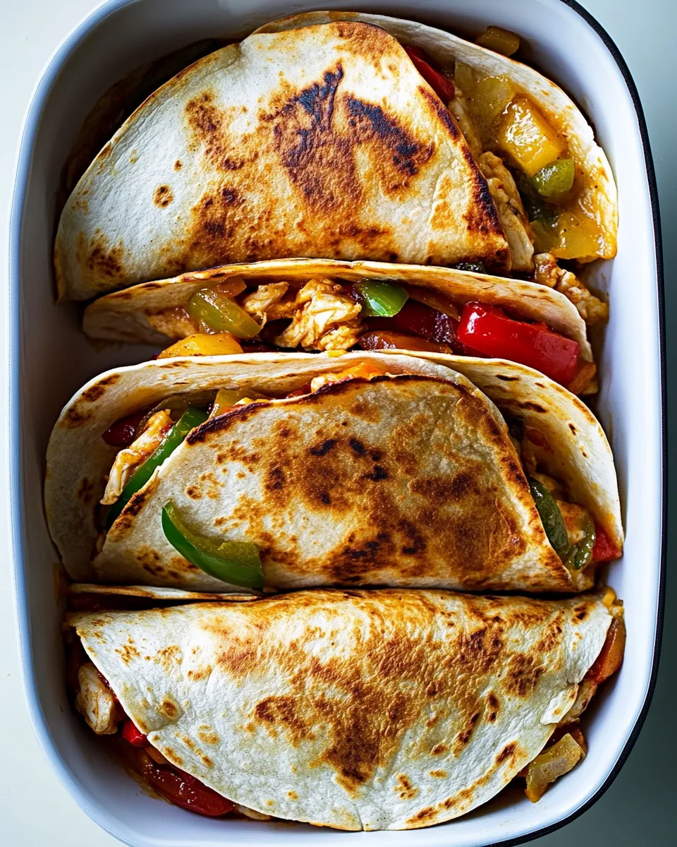 Delicious Crispy Baked Chicken Fajita Quesadillas dish photo
