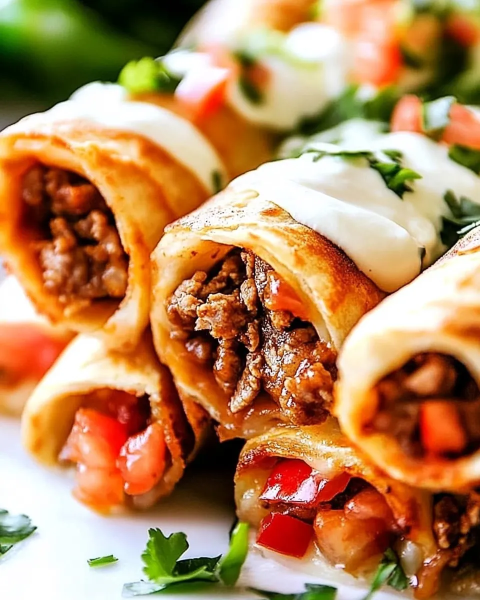 Homemade Crispy Jalapeno Popper Beef Taquitos photo