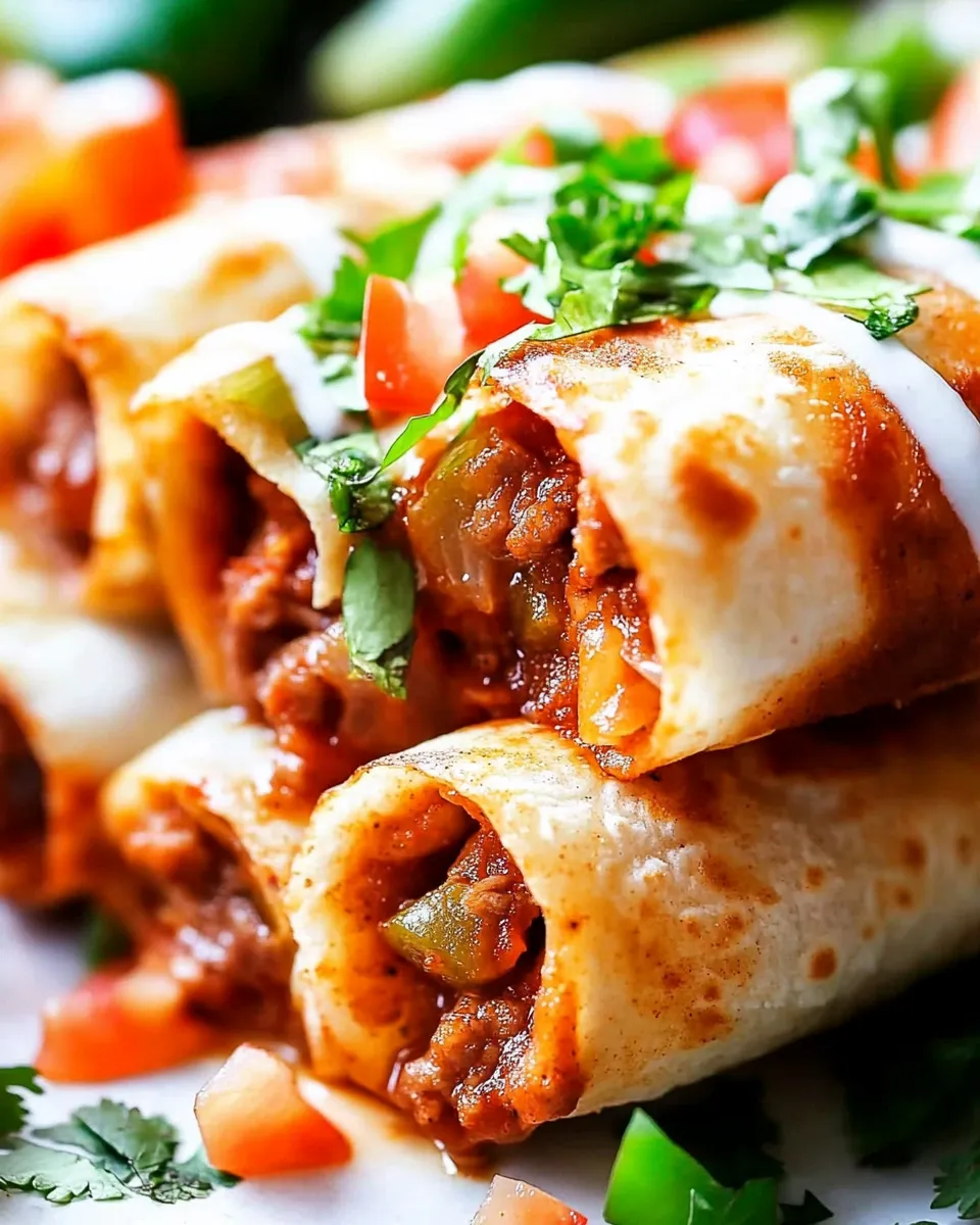 Delicious Crispy Jalapeno Popper Beef Taquitos dish photo