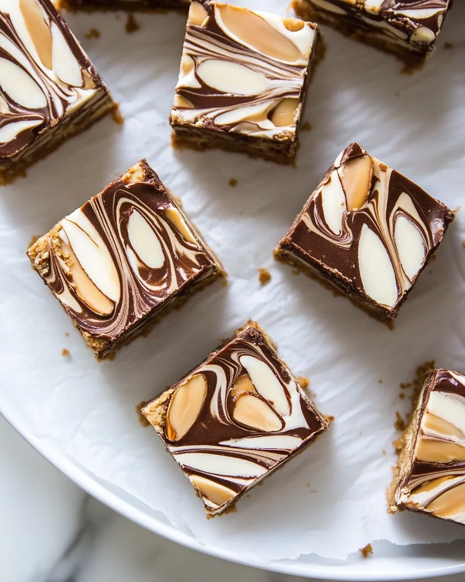 Easy Crispy No-Bake Almond Joy Bars food shot