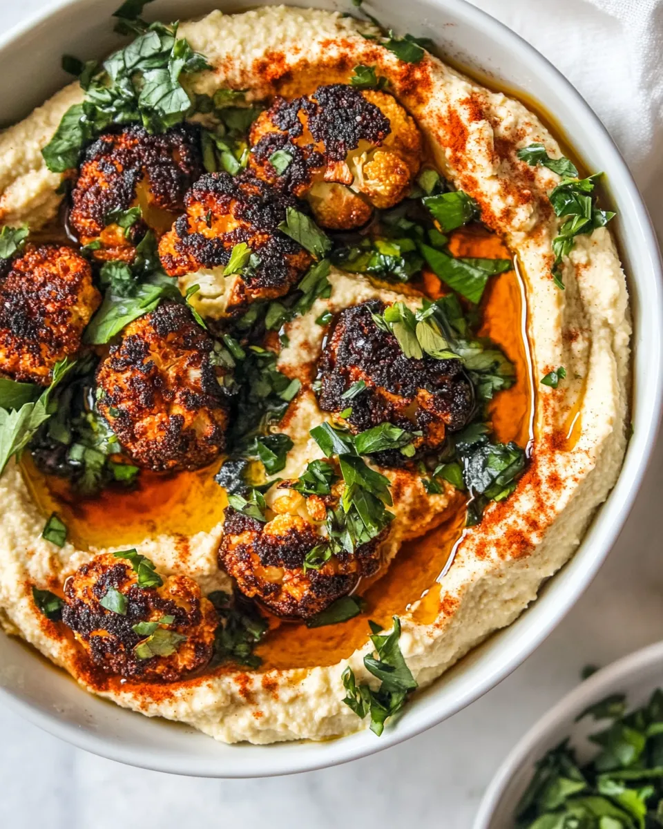 Delicious Crispy Roasted Cauliflower Hummus. image